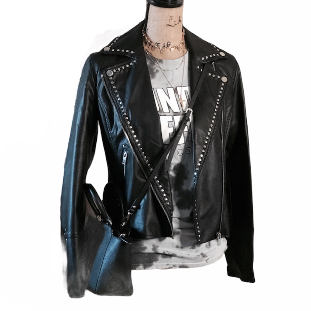 Philosophy Studded Leather Jacket - image 1